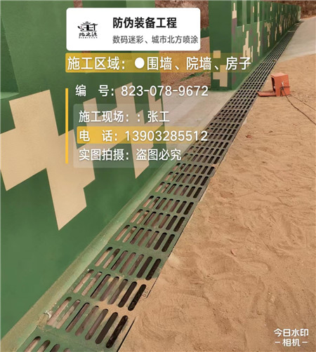 定安 例如在抖音上有“迷彩墙，外围墙面挡 - 星空数码迷彩漆施工队